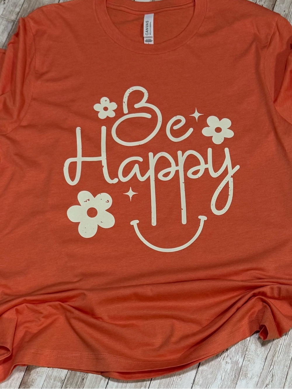 Orange “Be Happy" Shirt